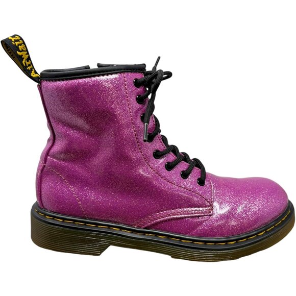 Dr Marten 1460 Glitter J Pink Cosmic Lace up Combat Boots - Picture 5 of 10